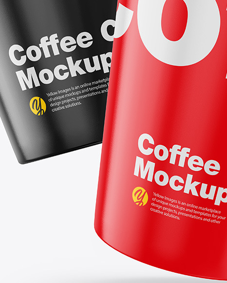 Glossy Coffee Cups Mockup