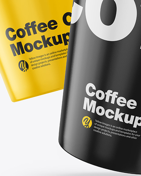 Glossy Coffee Cups Mockup