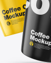 Glossy Coffee Cups Mockup