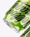 Two Glossy Metallic Cans Mockup