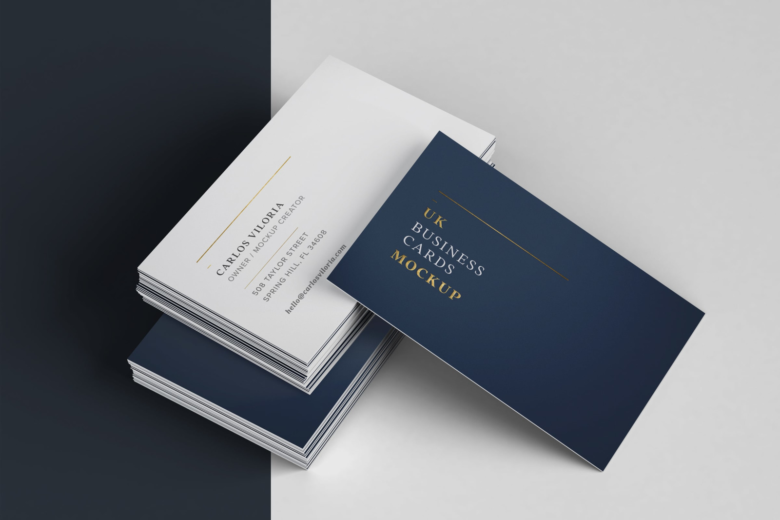 UK Business Cards Mockups