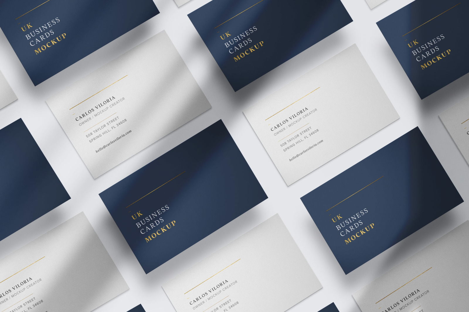 UK Business Cards Mockups