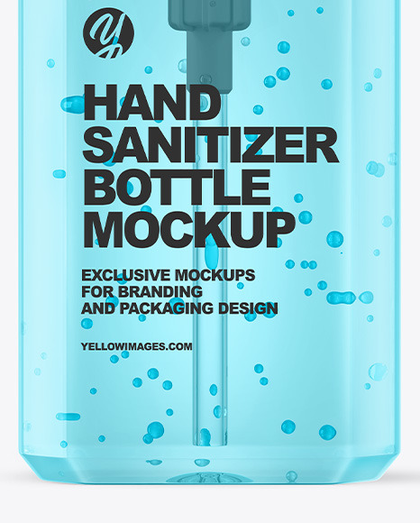 Sanitizing Gel Bottle with Dispenser Mockup