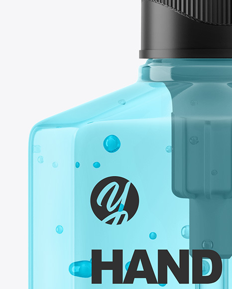 Sanitizing Gel Bottle with Dispenser Mockup