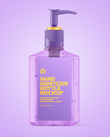 Sanitizing Gel Bottle with Dispenser Mockup