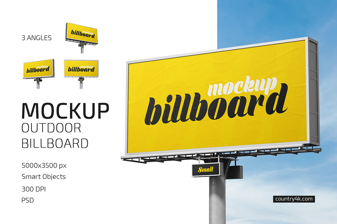 Outdoor Billboard Mockup Set Outdoor Billboard Mockup Set