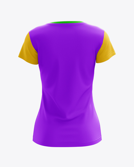 Women&#039;s T-Shirt Back View HQ Mockup