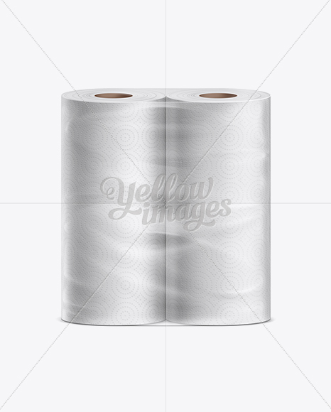 Paper Kitchen Towel 2 Rolls Mockup