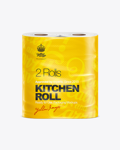 Paper Kitchen Towel 2 Rolls Mockup