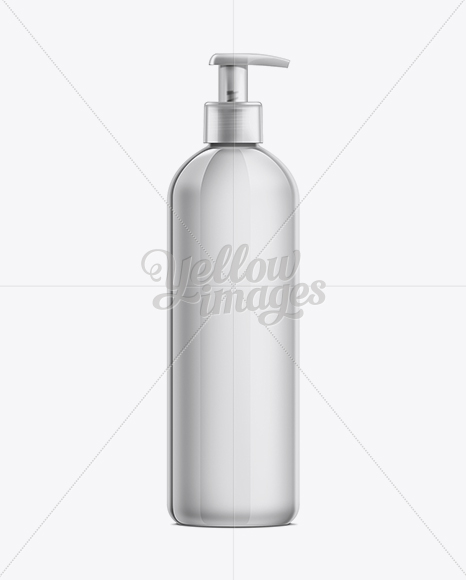 Plastic Lotion Bottle with Batcher Mockup - Free Download Images High