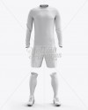 Soccer Kit with Long Sleeve Mockup / Front View