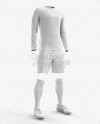 Soccer Kit with Long Sleeve Mockup / Half-Turned View