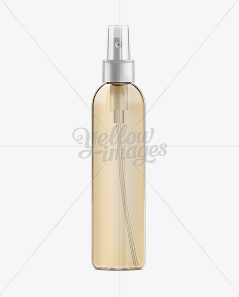 Plastic Clear Bottle with Fine Mist Sprayer Mockup - Free Download