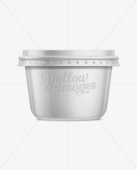 Plastic Container for Dairy Foods Mockup