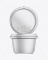 Plastic Container for Dairy Foods Mockup