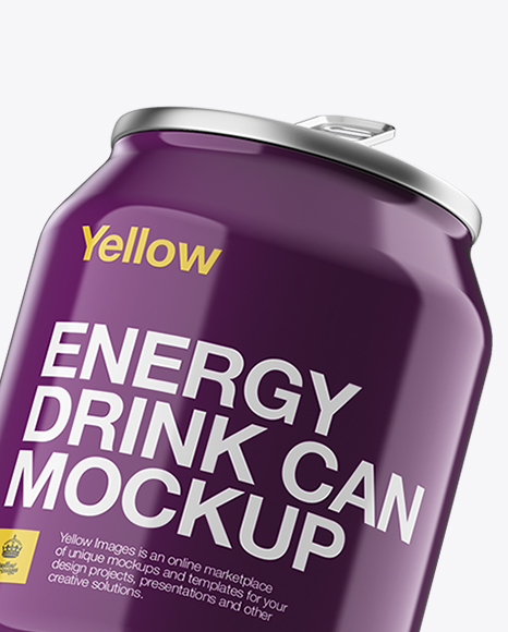 250ml Glossy Aluminium Can Mockup