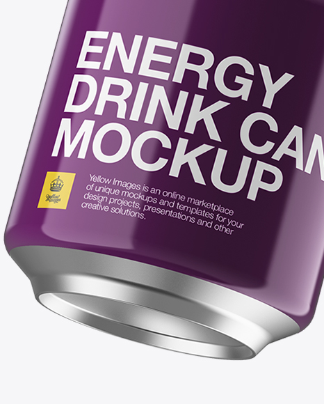 250ml Glossy Aluminium Can Mockup