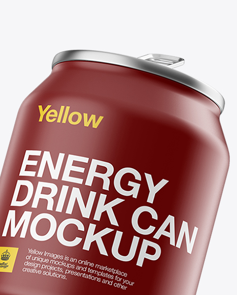 250ml Matte Aluminium Can Mockup - Free Download Images High Quality