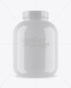 Glossy Protein Jar Mockup