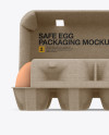 Open Kraft Egg Container - Front View