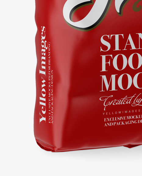 Matte Stand-up Bag Mockup - Halfside View