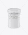 Glossy Plastic Bucket Mockup - Front View (High Angle)