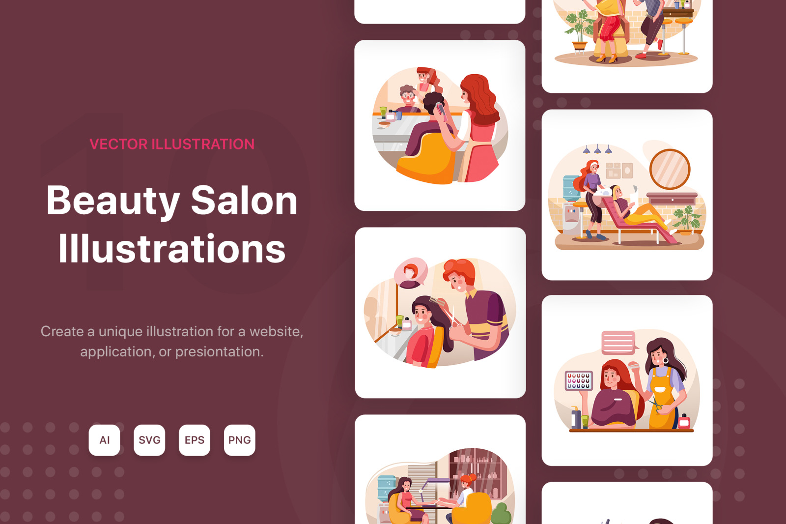 M116_Beauty Salon Illustrations