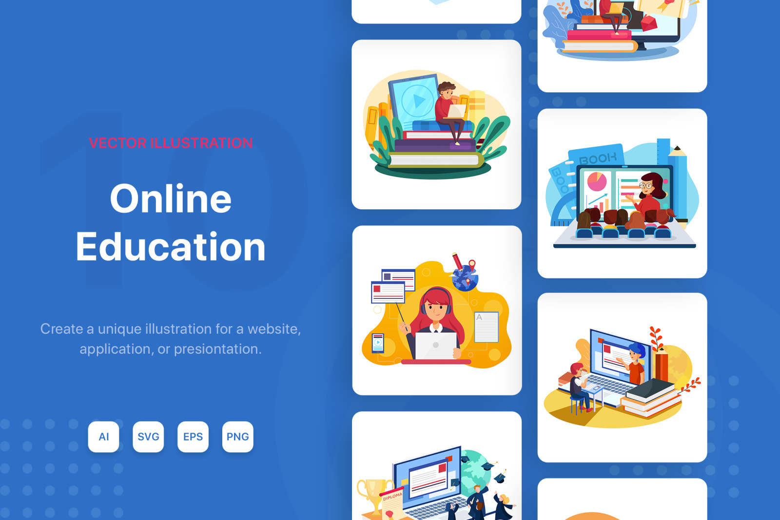 M117_Online Education Illustrations M117_Online Education Illustrations