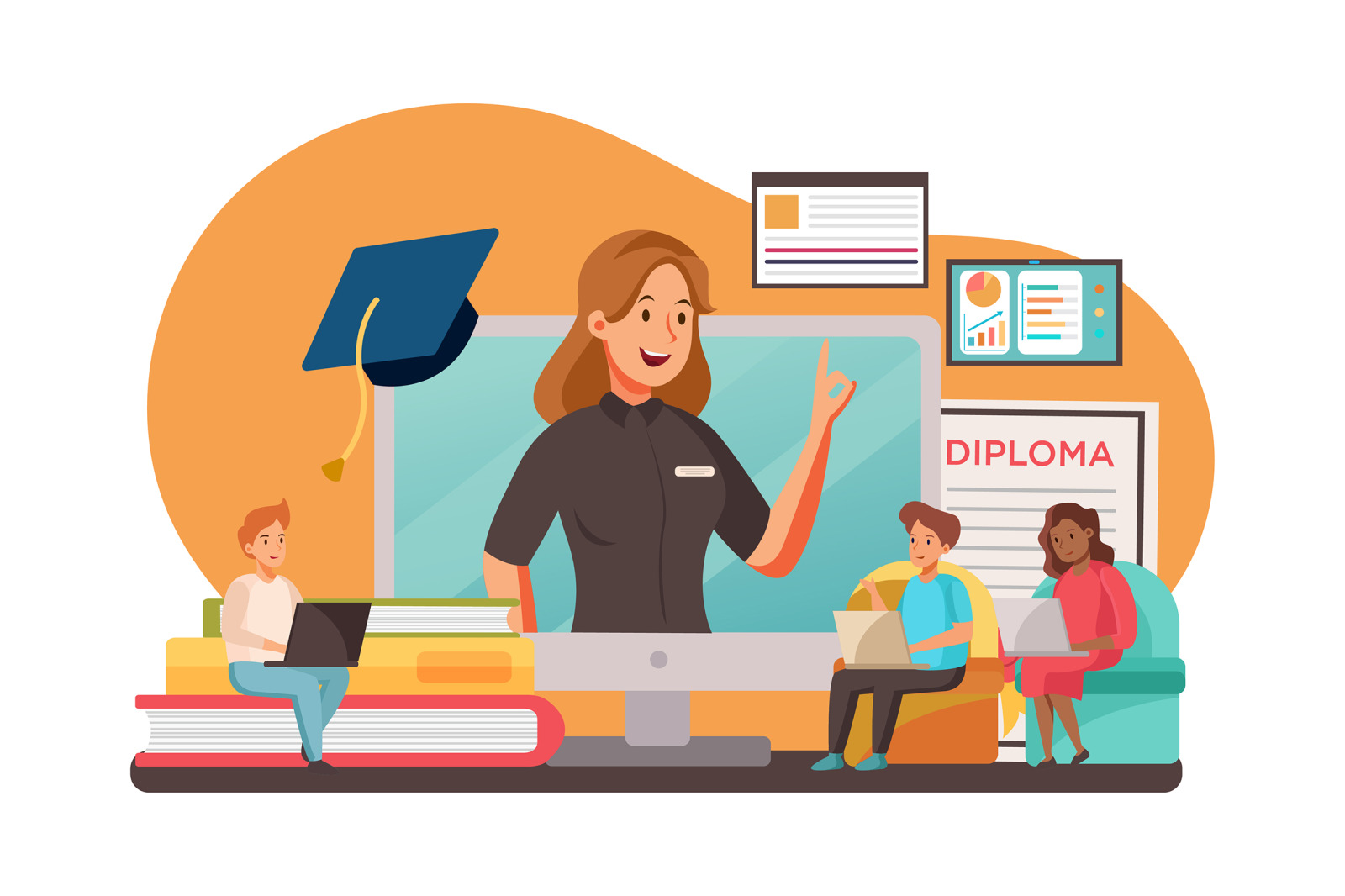 M117_Online Education Illustrations M117_Online Education Illustrations