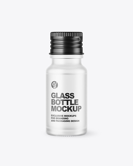 Frosted Glass Bottle Mockup