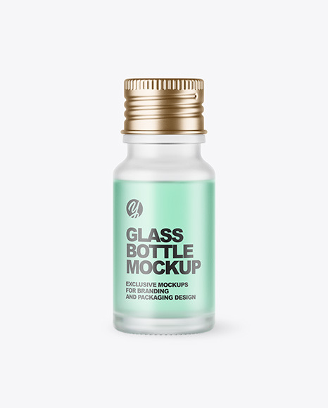 Frosted Glass Bottle Mockup