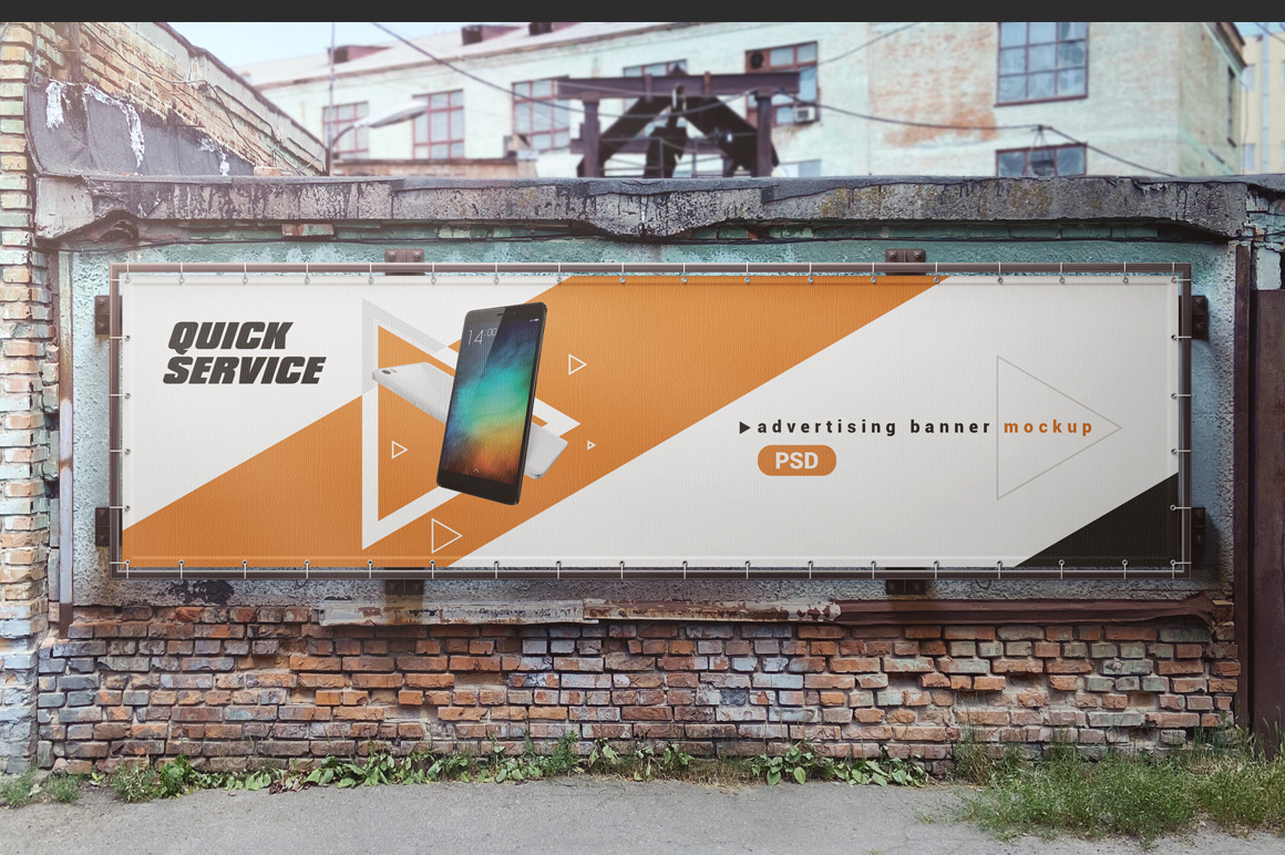 Outdoor Advertising Board / Banner Mockup