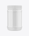 Glossy Plastic Jar Mockup - Front View