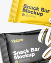 Two Glossy Snack Packages Mockup