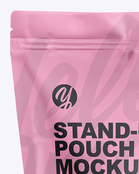 Matte Stand-Up Pouch Mockup