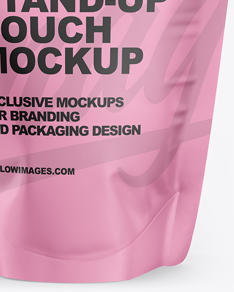 Matte Stand-Up Pouch Mockup