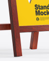 Wooden Street Stand Mockup