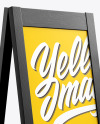Wooden Street Stand Mockup