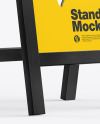 Wooden Street Stand Mockup