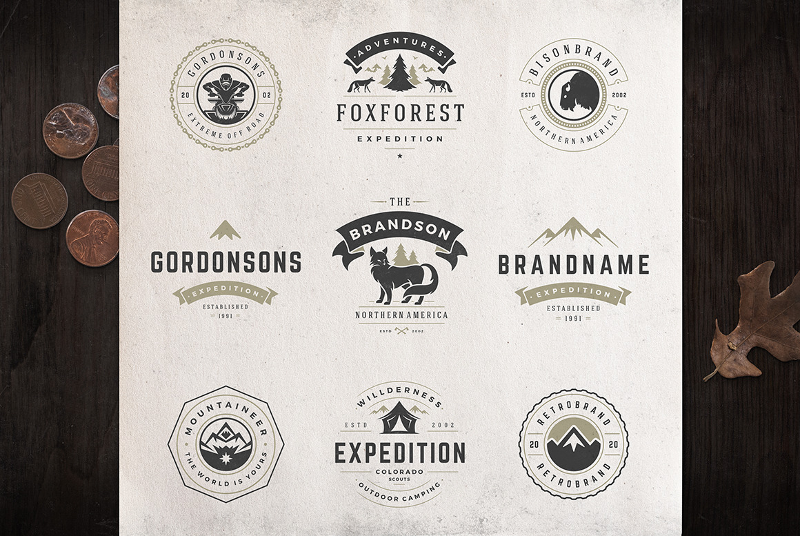 50 Outdoor Logos and Badges