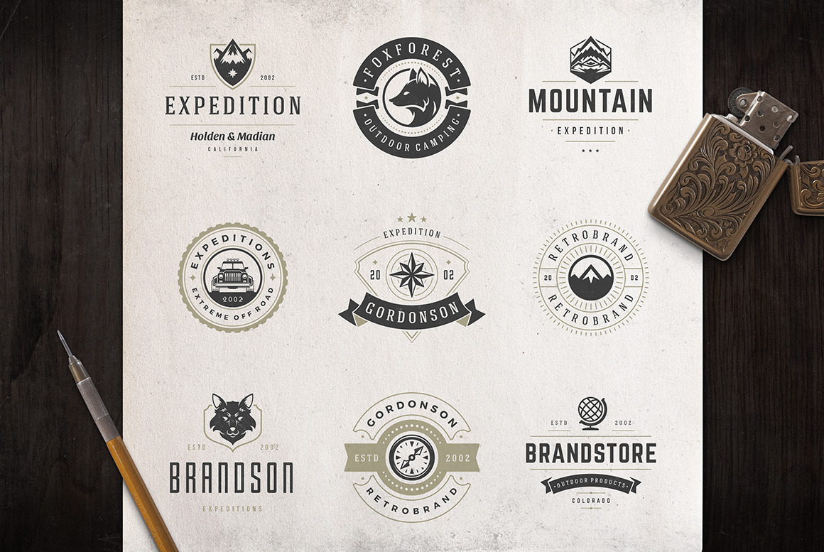 50 Outdoor Logos and Badges