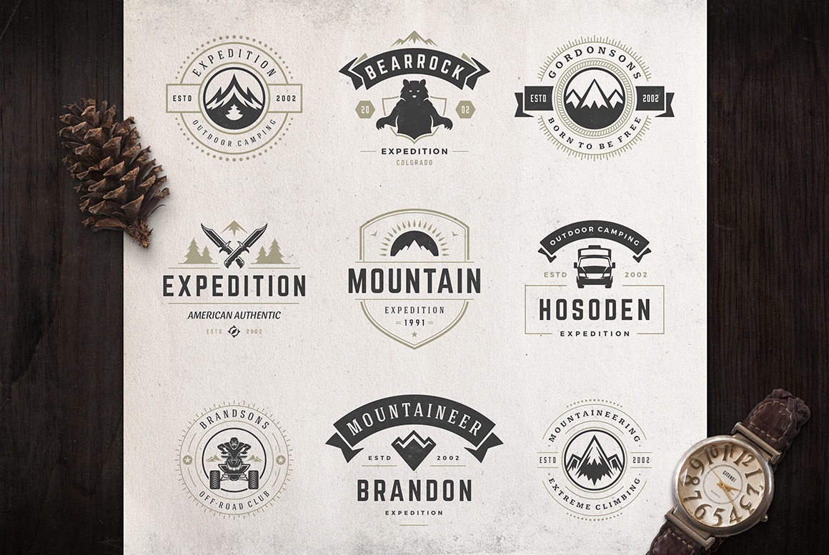 50 Outdoor Logos and Badges