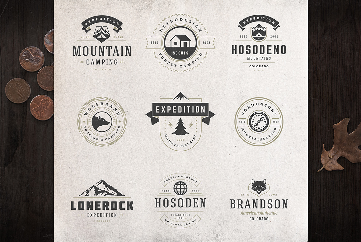 50 Outdoor Logos and Badges