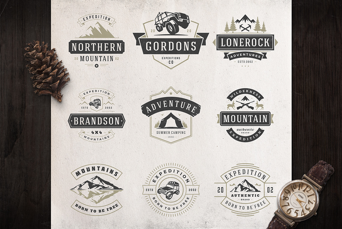 50 Outdoor Logos and Badges