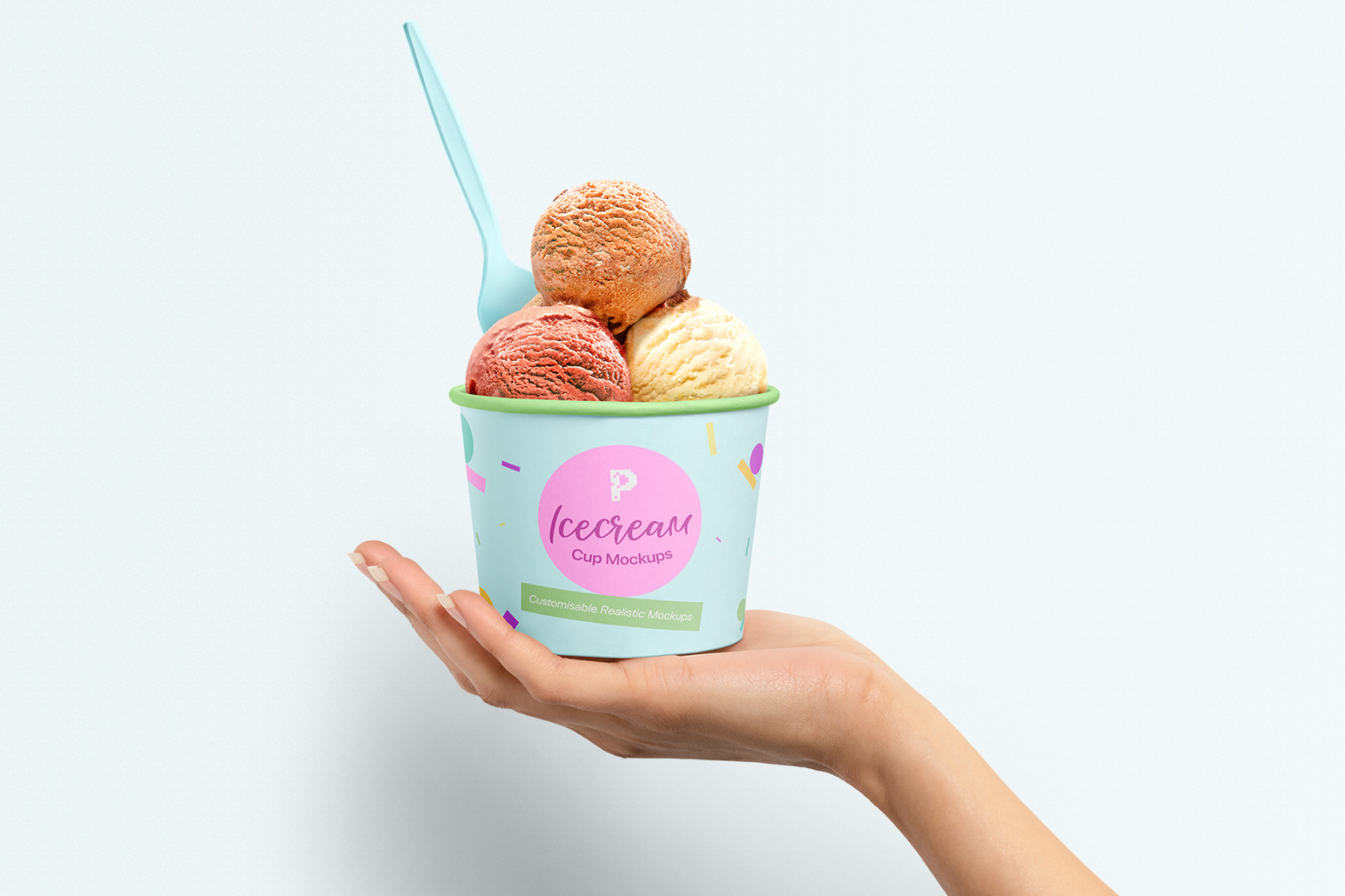 Ice Cream Cup Mockups Set