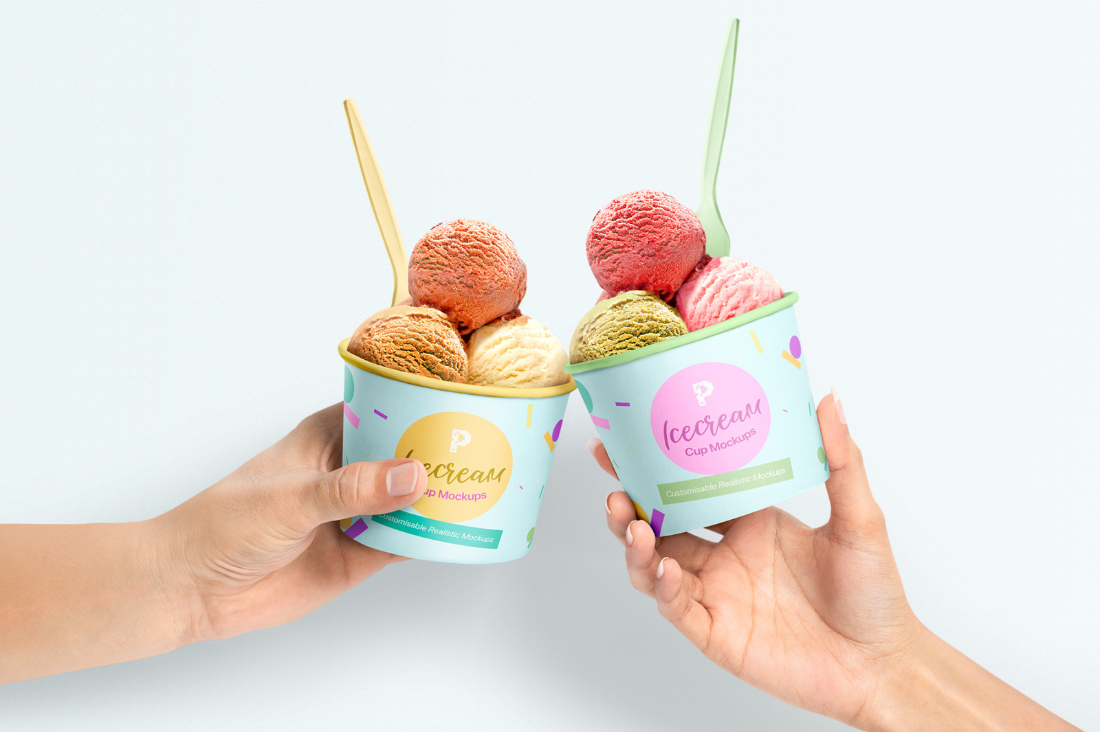 Ice Cream Cup Mockups Set