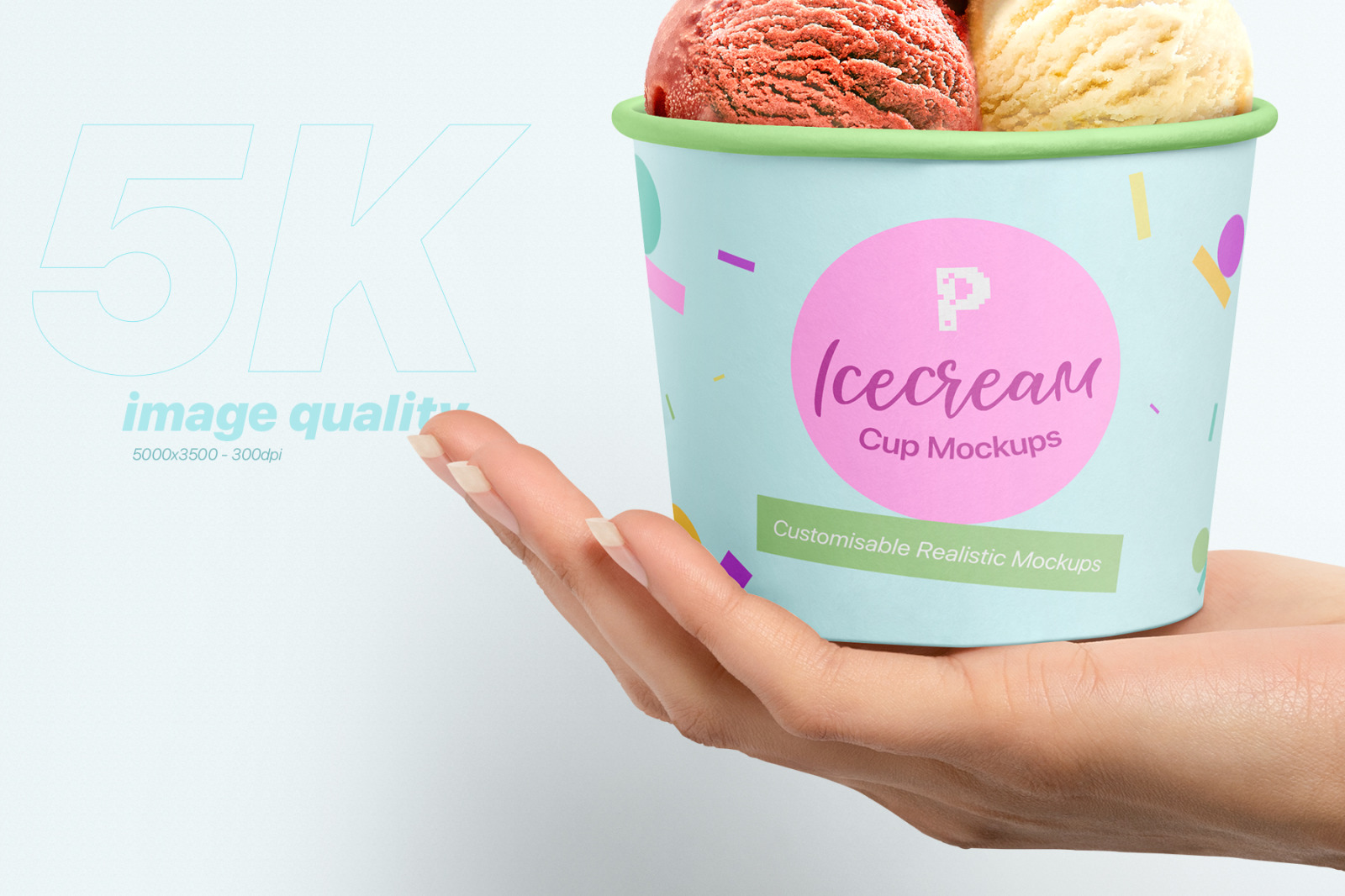 Ice Cream Cup Mockups Set