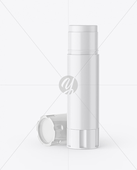 Opened Glossy Glue Stick Mockup