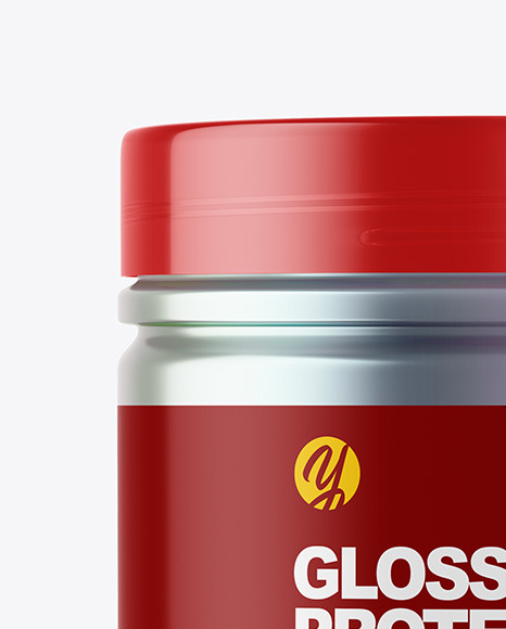 Metallized Protein Jar Mockup