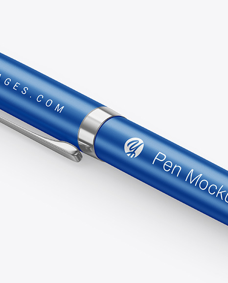 Matte Pen w/ Metallic Finish Mockup